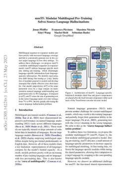 mmT5: Modular Multilingual Pre-Training Solves Source Language
  Hallucinations