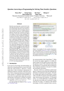 Question Answering as Programming for Solving Time-Sensitive Questions