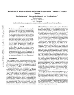 Abstraction of Nondeterministic Situation Calculus Action Theories --
  Extended Version