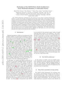 Evaluation of the MACE Force Field Architecture: from Medicinal
  Chemistry to Materials Science