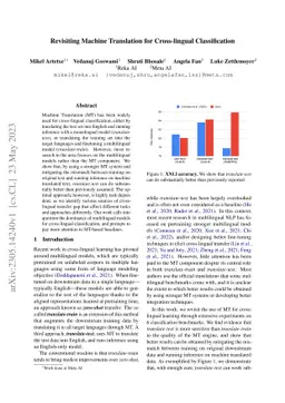 Revisiting Machine Translation for Cross-lingual Classification