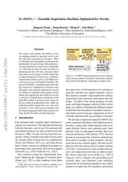 SciMON: Scientific Inspiration Machines Optimized for Novelty