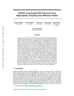 SEEDS: Exponential SDE Solvers for Fast High-Quality Sampling from
  Diffusion Models