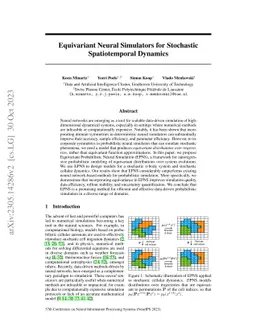 Equivariant Neural Simulators for Stochastic Spatiotemporal Dynamics