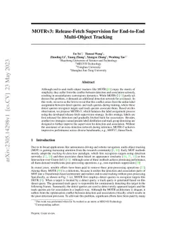 MOTRv3: Release-Fetch Supervision for End-to-End Multi-Object Tracking