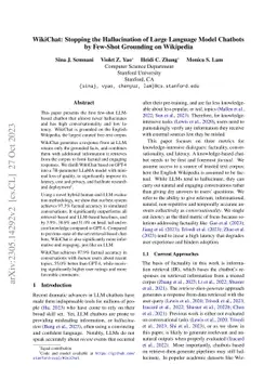 WikiChat: Stopping the Hallucination of Large Language Model Chatbots by
  Few-Shot Grounding on Wikipedia