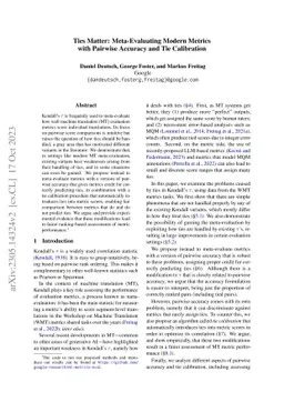 Ties Matter: Meta-Evaluating Modern Metrics with Pairwise Accuracy and
  Tie Calibration