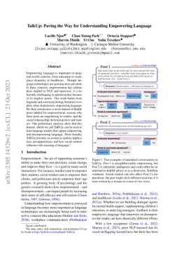 TalkUp: Paving the Way for Understanding Empowering Language