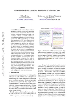 Anchor Prediction: Automatic Refinement of Internet Links