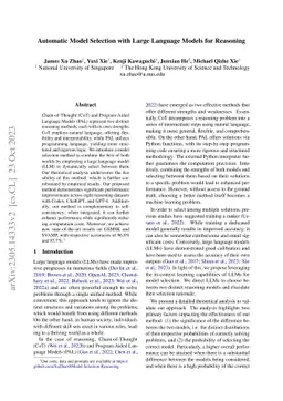 Automatic Model Selection with Large Language Models for Reasoning