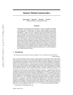 Siamese Masked Autoencoders