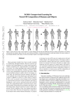 NCHO: Unsupervised Learning for Neural 3D Composition of Humans and
  Objects