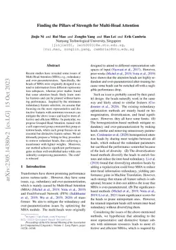 Finding the Pillars of Strength for Multi-Head Attention