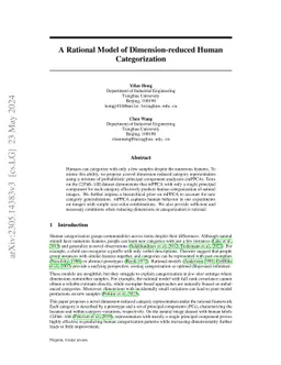 A Rational Model of Dimension-reduced Human Categorization
