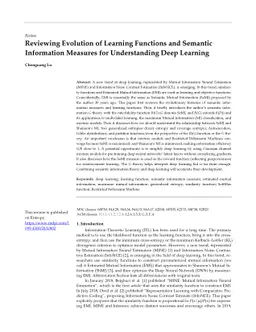 Reviewing Evolution of Learning Functions and Semantic Information
  Measures for Understanding Deep Learning