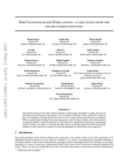 Deep Learning based Forecasting: a case study from the online fashion
  industry