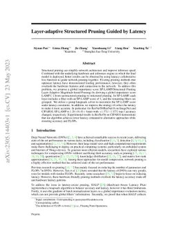 Layer-adaptive Structured Pruning Guided by Latency