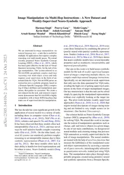 Image Manipulation via Multi-Hop Instructions -- A New Dataset and
  Weakly-Supervised Neuro-Symbolic Approach