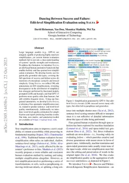 Dancing Between Success and Failure: Edit-level Simplification
  Evaluation using SALSA