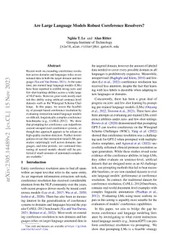 Are Large Language Models Robust Coreference Resolvers?