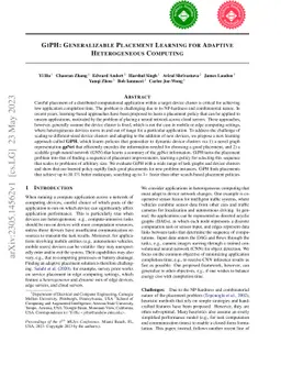 GiPH: Generalizable Placement Learning for Adaptive Heterogeneous
  Computing
