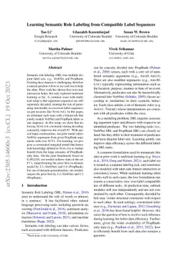 Learning Semantic Role Labeling from Compatible Label Sequences