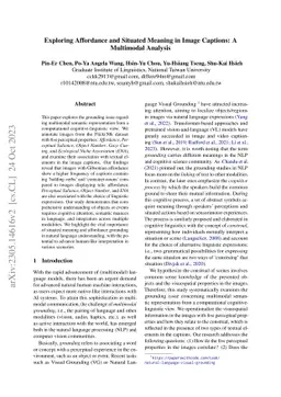 Exploring Affordance and Situated Meaning in Image Captions: A
  Multimodal Analysis