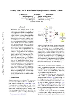 Getting MoRE out of Mixture of Language Model Reasoning Experts