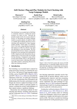 Self-Checker: Plug-and-Play Modules for Fact-Checking with Large
  Language Models