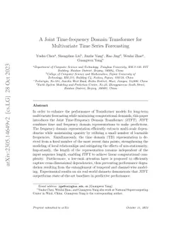 A Joint Time-frequency Domain Transformer for Multivariate Time Series
  Forecasting