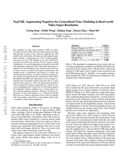 NegVSR: Augmenting Negatives for Generalized Noise Modeling in
  Real-World Video Super-Resolution