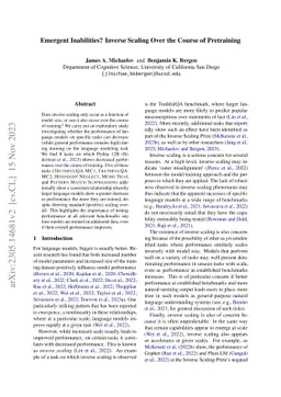 Emergent inabilities? Inverse scaling over the course of pretraining