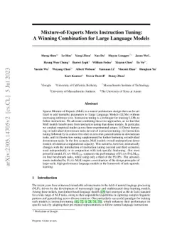 Mixture-of-Experts Meets Instruction Tuning:A Winning Combination for
  Large Language Models