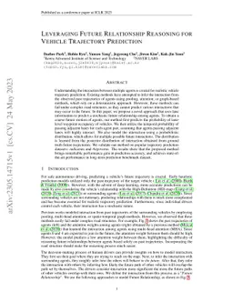 Leveraging Future Relationship Reasoning for Vehicle Trajectory
  Prediction