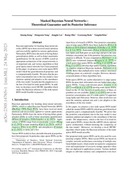 Masked Bayesian Neural Networks : Theoretical Guarantee and its
  Posterior Inference