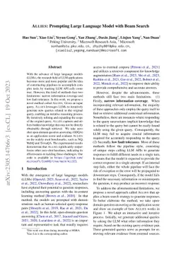 Allies: Prompting Large Language Model with Beam Search