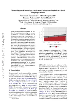 Measuring the Knowledge Acquisition-Utilization Gap in Pretrained
  Language Models