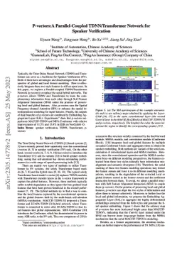 P-vectors: A Parallel-Coupled TDNN/Transformer Network for Speaker
  Verification