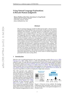 Using Natural Language Explanations to Rescale Human Judgments