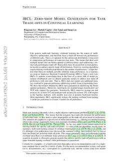 IBCL: Zero-shot Model Generation under Stability-Plasticity Trade-offs