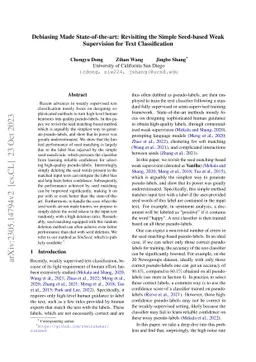 Debiasing Made State-of-the-art: Revisiting the Simple Seed-based Weak
  Supervision for Text Classification