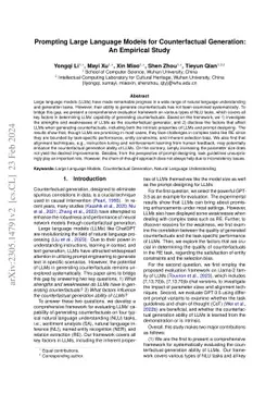 Prompting Large Language Models for Counterfactual Generation: An
  Empirical Study