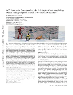 ACE: Adversarial Correspondence Embedding for Cross Morphology Motion
  Retargeting from Human to Nonhuman Characters