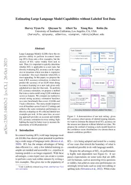 Estimating Large Language Model Capabilities without Labeled Test Data