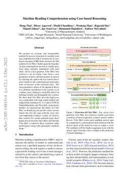 Machine Reading Comprehension using Case-based Reasoning