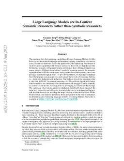 Large Language Models are In-Context Semantic Reasoners rather than
  Symbolic Reasoners