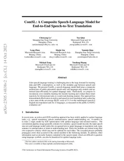 ComSL: A Composite Speech-Language Model for End-to-End Speech-to-Text
  Translation