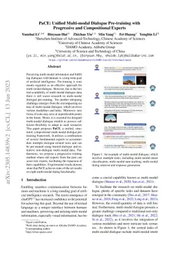 PaCE: Unified Multi-modal Dialogue Pre-training with Progressive and
  Compositional Experts