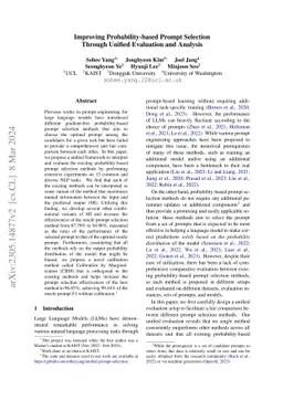 Improving Probability-based Prompt Selection Through Unified Evaluation
  and Analysis