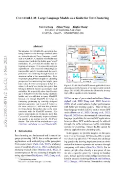 ClusterLLM: Large Language Models as a Guide for Text Clustering